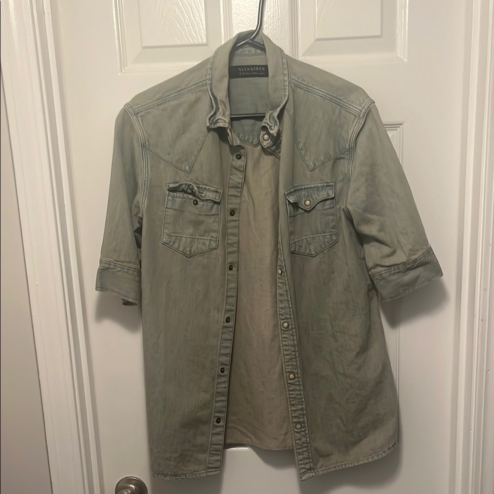 Denim Button-Up Shirt